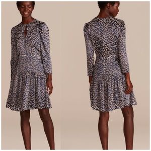 Rebecca Taylor Autumn Bloom Navy Dress 0